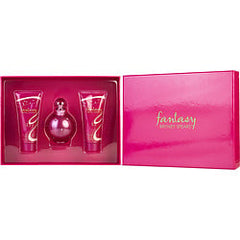 Fantasy Britney Spears Eau De Parfum Spray 3.3 oz & Body Souffle 3.3 oz & Shower Gel 3.3 oz