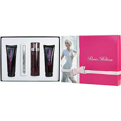 Paris Hilton Eau De Parfum Spray 3.4 oz & Body Lotion 3 oz & Shower Gel 3 oz & Eau De Parfum Spray 0.34 oz Mini