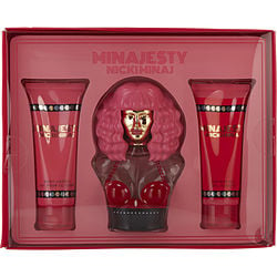 Nicki Minaj Minajesty Eau De Parfum Spray 3.4 oz & Body Lotion 3.4 oz & Shower Gel 3.4 oz