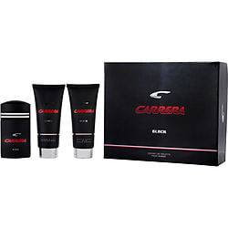 Carrera Black Edt Spray 3.4 oz & Aftershave Balm 6.8 oz & Shower Gel 6.8 oz