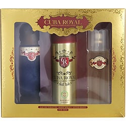 Cuba Royal Edt Spray 3.4 oz & Aftershave 3.4 oz & Body Spray 6.6 oz