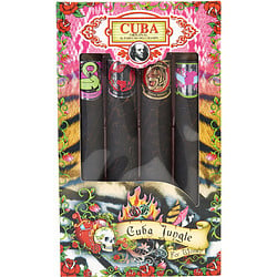 Cuba Variety 4 Piece Variety With- Jungle/Heartbreaker & Tiger & Zebra & Snake And All Are Eau De Parfum Spray 4 X 1.17 oz