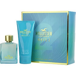 Hollister Wave 2 Edt Spray 3.4 oz & Hair And Body Wash  6.7 oz