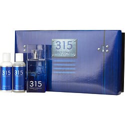 Carlo Corinto 315 Edt Concentree Spray 3.3 oz & Aftershave Balm 3.9 oz & Body Shampoo 3.9 oz & Soap 5.2 oz