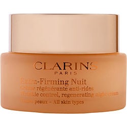 Clarins Extra-Firming Nuit Wrinkle Control, Regenerating Night Cream - All Skin Types  --50Ml/1.6oz