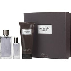 Abercrombie & Fitch First Instinct Edt Spray 3.4 oz & Hair And Body Wash 6.7 oz & Edt Spray 0.5 oz