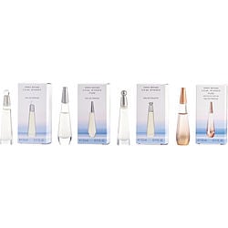 L'Eau D'Issey Variety 4 Piece Womens Mini Variety With L'Eau D'Issey Edt & L'Eau D'Issey Eau De Parfum & L'Eau D'Issey Pure & L'Eau D'Issey Pure Nectar And All Are 0.11 oz Minis