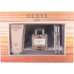 Guess 1981 Edt Spray 3.4 oz & Body Lotion 6.7 oz & Edt Spray 0.5 oz Mini