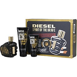 Diesel Spirit Of The Brave Edt Spray 4.2 oz & Shower Gel 3.4 oz & Shower Gel 1.7 oz