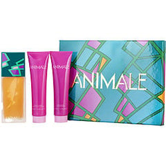 Animale Eau De Parfum Spray 3.4 oz & Body Lotion 3.4 oz & Shower Gel 3.4 oz