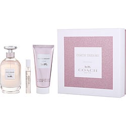 Coach Dreams Eau De Parfum Spray 3 oz & Body Lotion 3.3 oz & Eau De Parfum Spray 0.25 oz Mini