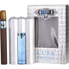 Cuba Prestige Platinum Edt Spray 3 oz & Edt Spray 1.17 oz