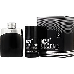 Mont Blanc Legend Edt Spray 3.3 oz & Deodorant Stick 2.5 oz (Travel Set)