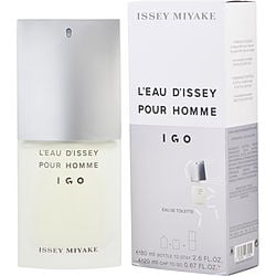 L'Eau D'Issey I Go Edt Spray 2.6 oz (Bottle) & Edt Travel Spray 0.67 oz (Cap)