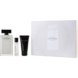 Narciso Rodriguez Pure Musc Eau De Parfum Spray 3.3 oz & Body Lotion 1.6 oz & Eau De Parfum Spray 0.33 oz Mini