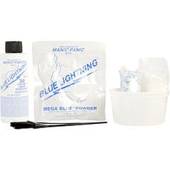 Manic Panic Blue Lightening Super Strength Hair Lightening Kit: Bleach Powder & 30 Volume Cream Developer & Mixing Tub & Tint Brush & Plastic Cap & Plastic Gloves & Instruction Booklet