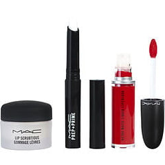 Mac Travel Exclusive Lip Kit Red: Lip Scubtious - Candied Nectar + Prep + Prime Lip + Retro Matte Liquid Lipcolour - #Feels So Grand --3Ct