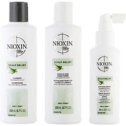 Nioxin Scalp Relief 3 Piece Set (Cleanser 6.7oz, Conditioner 6.7oz, Serum 3.3oz)