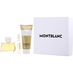 Mont Blanc Signature Absolue Eau De Parfum Spray 3 oz & Body Lotion 3.3 oz & Eau De Parfum 0.25 oz Mini