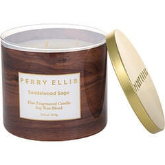 Perry Ellis Sandalwood Sage Scented Candle 14.5 oz