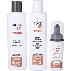 Nioxin Set-3 Piece Full Kit System 4 With Cleanser Shampoo 5 oz & Scalp Therapy Conditioner 5 oz & Scalp Treatment 1.7 oz