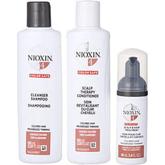 Nioxin Set-3 Piece Full Kit System 4 With Cleanser Shampoo 5 oz & Scalp Therapy Conditioner 5 oz & Scalp Treatment 1.7 oz