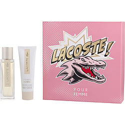 Lacoste Pour Femme Eau De Parfum Spray 1.6 oz & Body Lotion 1.6 oz