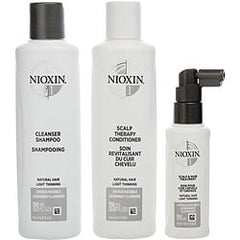 Nioxin Set-3 Piece Full Kit System 1 With Cleanser Shampoo 5 oz & Scalp Therapy Conditioner 5 oz & Scalp Treatment 1.7 oz