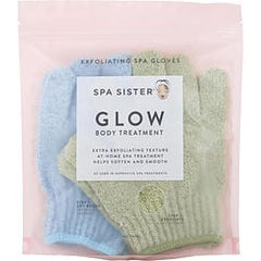 Spa Accessories Spa Sister Twin Exfoliating Gloves Treatment (Sage & Blue)