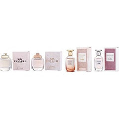 Coach Variety 4 Piece Mini Variety With Dreams Sunset & Coach Eau De Parfum & Coach Dreams & Coach Floral And All Are 0.16 oz Mini