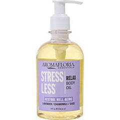 Stress Less Bath And Body Massage Oil 8 oz Blend Of Lavender, Chamomile, And Sage
