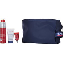 Clarins Men Energizing Gel 50Ml + Active Face Wash 30Ml + Eye Gel 3Ml + Bag --3Pcs + Bag