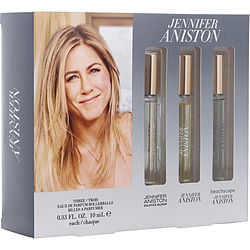 Jennifer Aniston Variety 3 Piece Set With Jennifer Aniston & Solstice Bloom & Beachscaoe And All Are Eau De Parfum Rollerball 0.33 oz